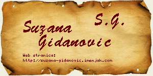 Suzana Gidanović vizit kartica